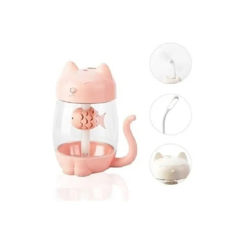 Humidificador Difusor De Gato 3 En 1 Aromaterapia