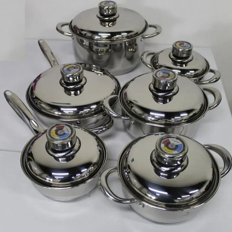 Bateria De Ollas Acero Quirurgico Hoffman Germany 12 Piezas