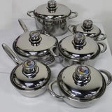 Bateria De Ollas Acero Quirurgico Hoffman Germany 12 Piezas