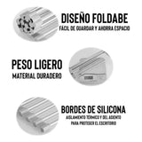 Escurridor De Platos Enrollable Cuadrado De Acero Color Gris