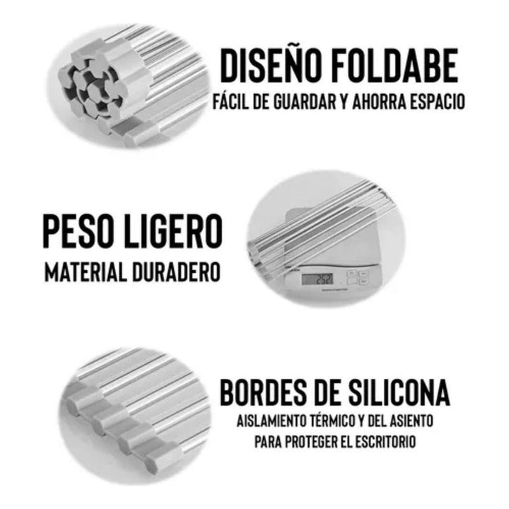 Escurridor De Platos Enrollable Cuadrado De Acero Color Gris