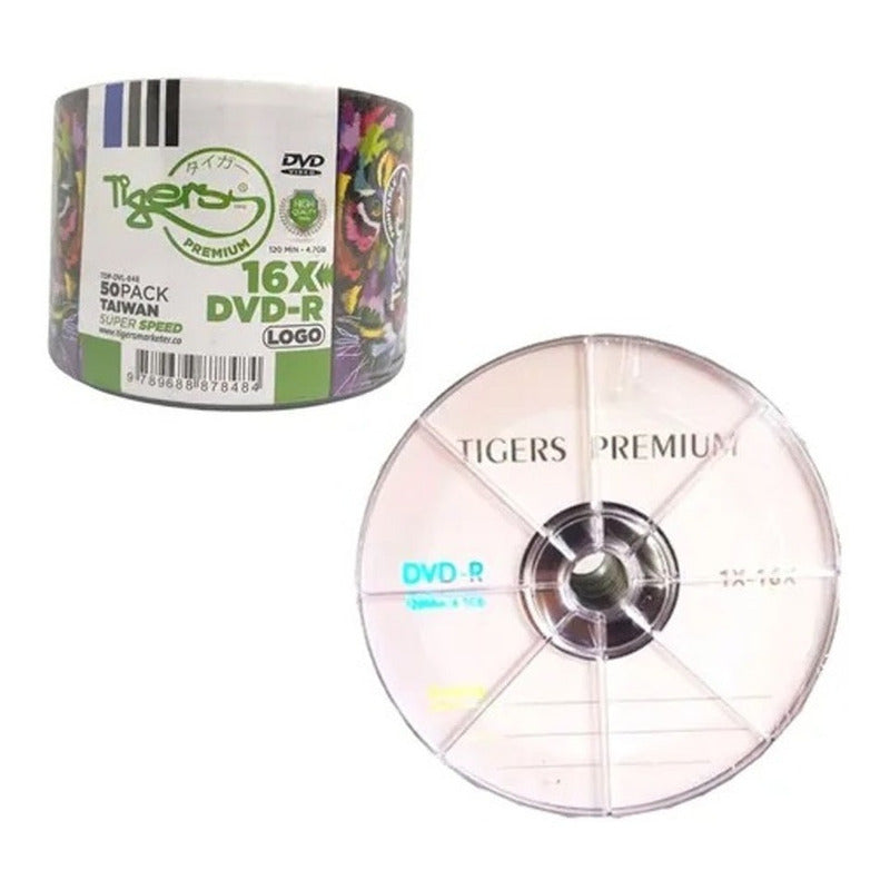 Dvd - R Tigers X50 Und 4,7gb - Unidad a $44900