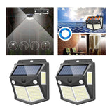 Lampara De Panel Solar Para Exteriores De 100 Led Sensor X2