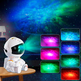 Lampara Astronauta Proyector De Galaxia Nebulosa Y Estrellas Estructura Blanco Pantalla Negro 110v