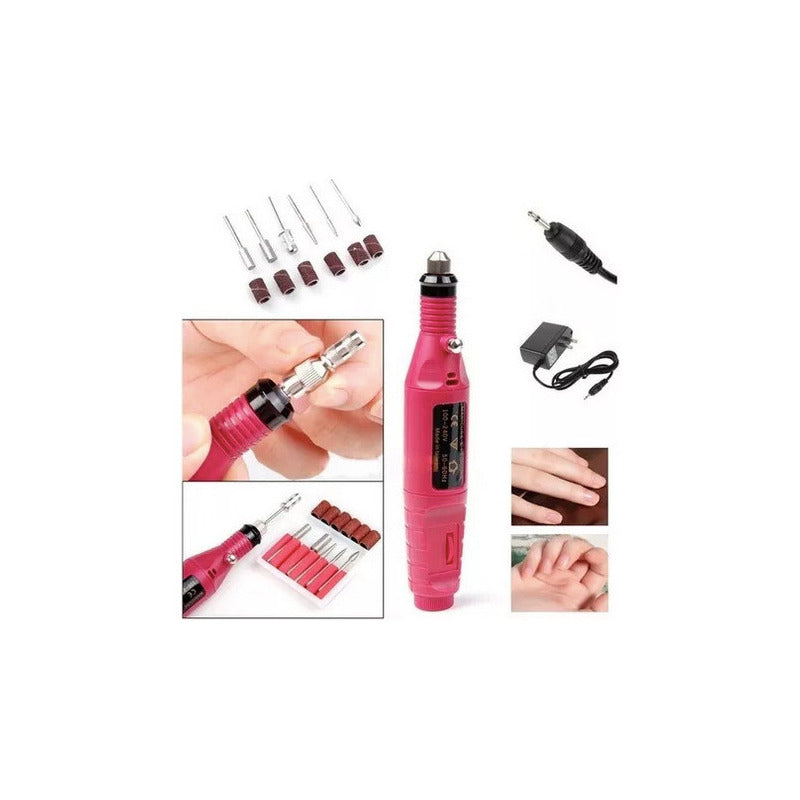 Kit Pulidor Esmeril De Uñas Drill Semiprofesional Pen Type 110v/220v