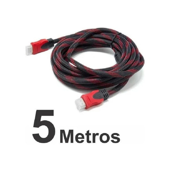 Cable Hdmi 5 Metros Doble Filtro Mallado Punta Dorada