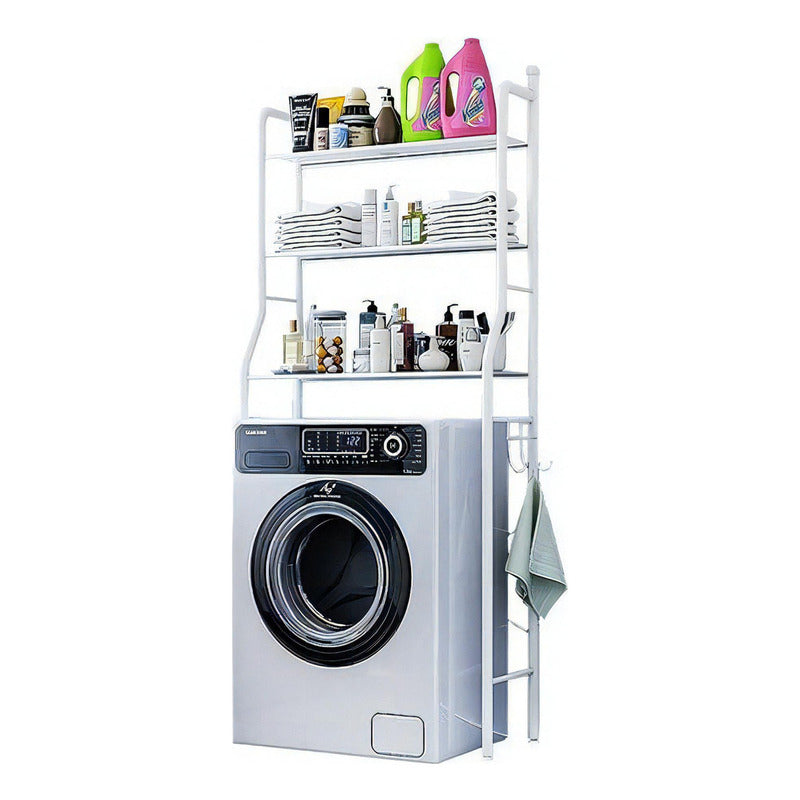 Organizador Estante De Lavadora Baño Metálico Rack 3 Niveles Genérica Color Blanca