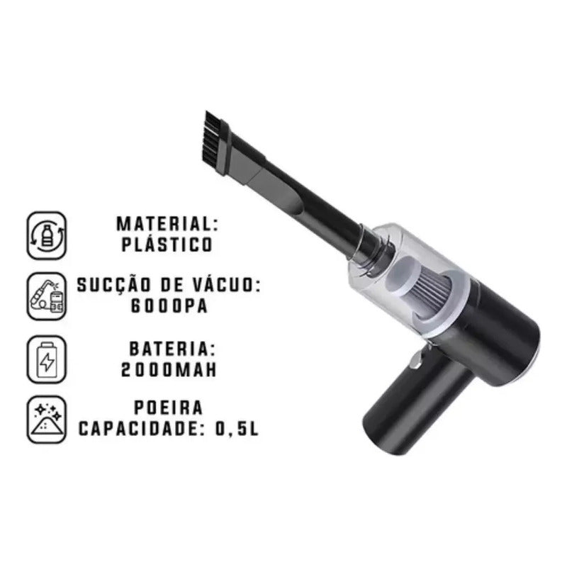 Aspirador Vertical Portátil Recargable Automotriz