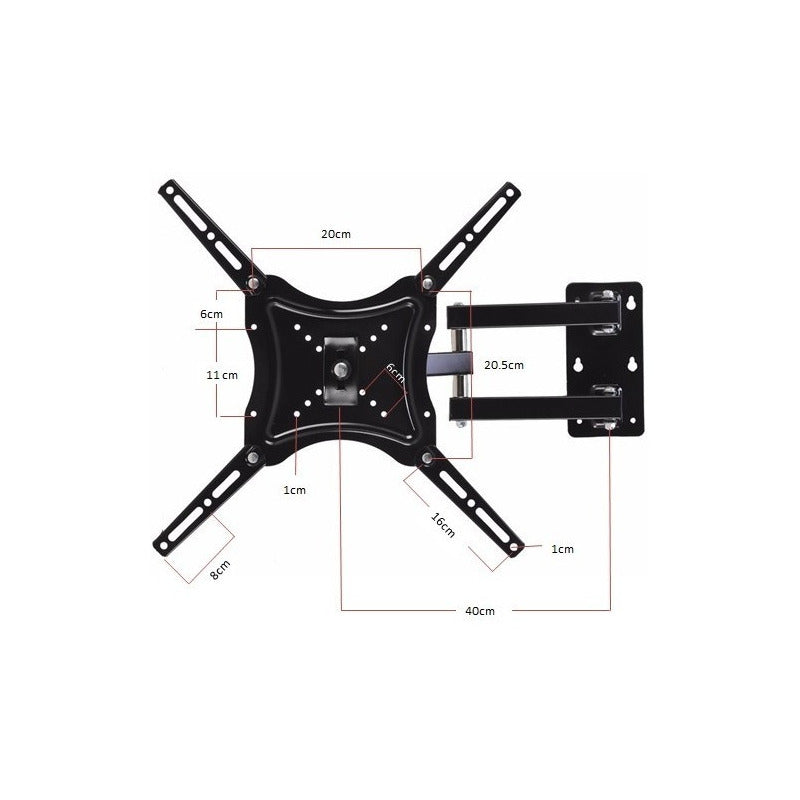 Soporte Medellín Electrónica Hdl-117b-2 De Pared Para Tv/monitor De 14  A 55  Negro