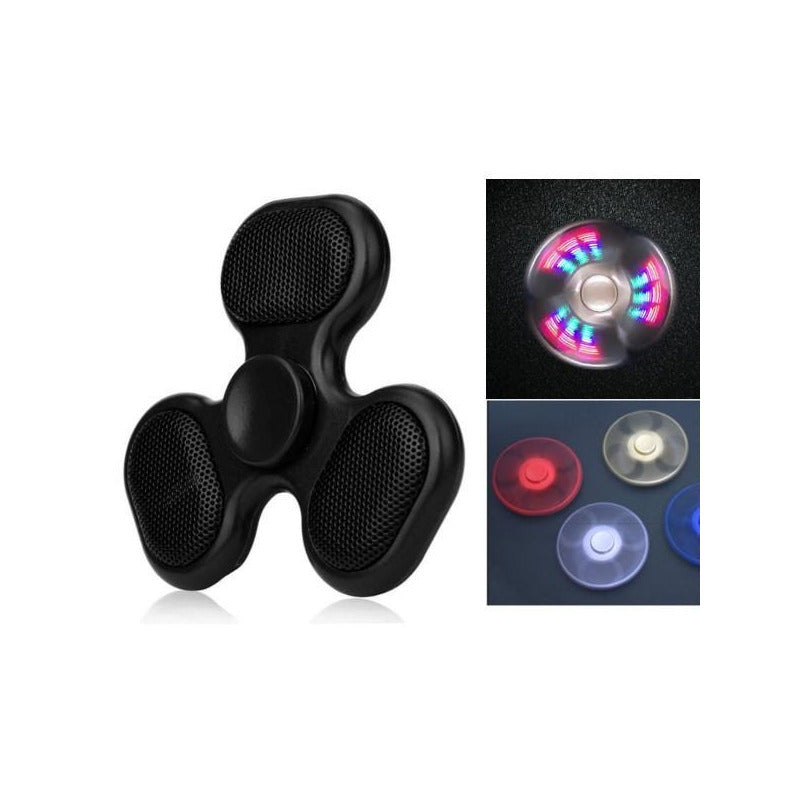 Unico Rojo Spinner Parlante Bluetooth Con Sd Música Luz Led