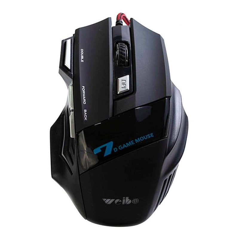 Mouse Gamer De Juego Weibo  X7 3200 Dpi Negro