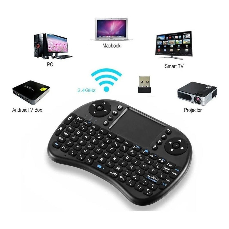 Teclado Airmouse Inalambrico Smart Tv Color Del Teclado Negro