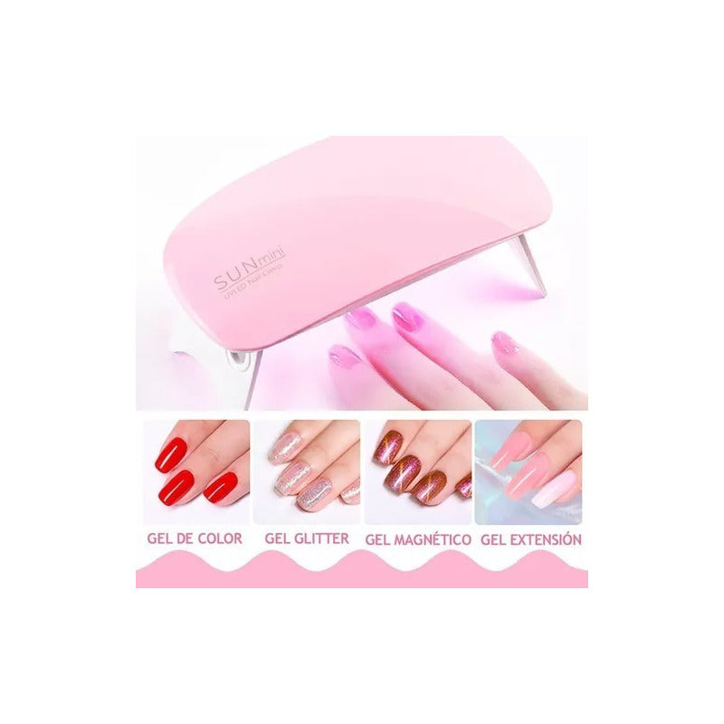 Lampara Led Usb Sun Mini Portátil Uñas Gelish Esmalte