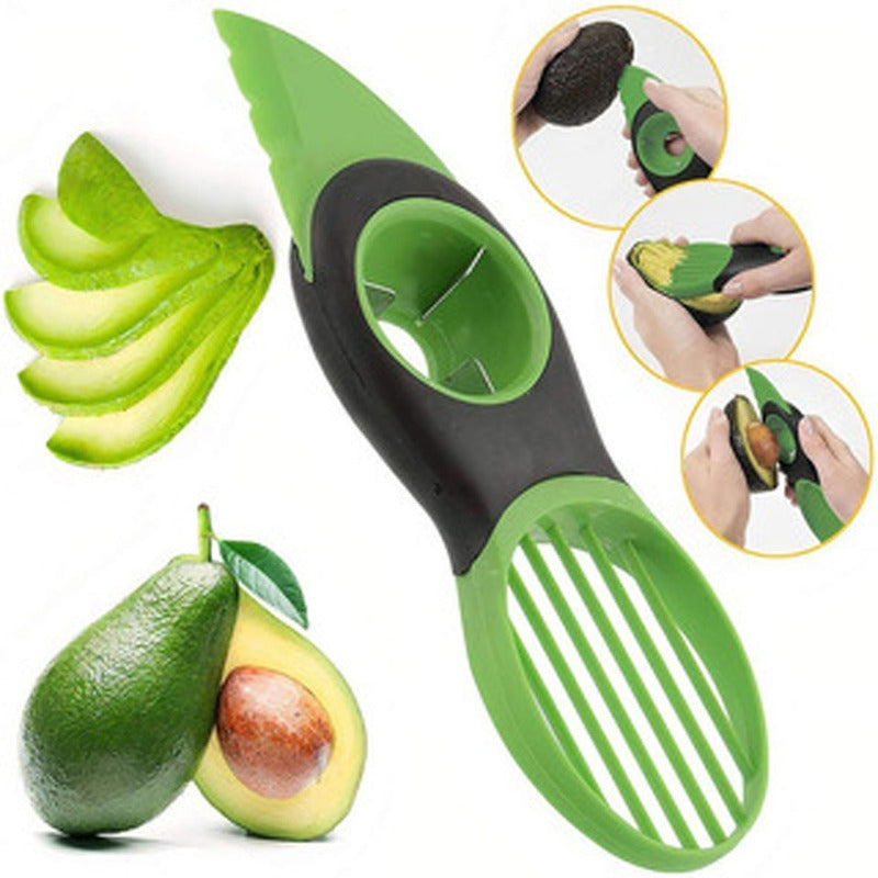 Cuchillo Revanador Cortador Aguacate 2 En 1 Tajadas Uniform