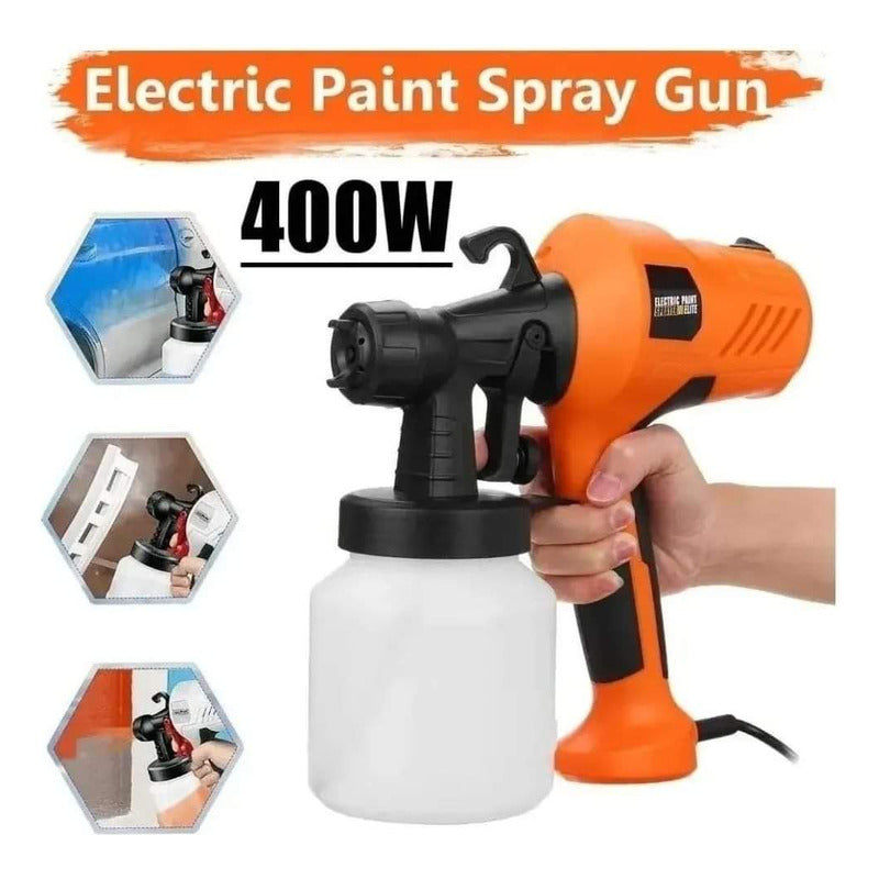 Pistola Para Pintar 400w Elite Sprayer Pulverizador 32000rpm Color Naranja Oscuro 110v