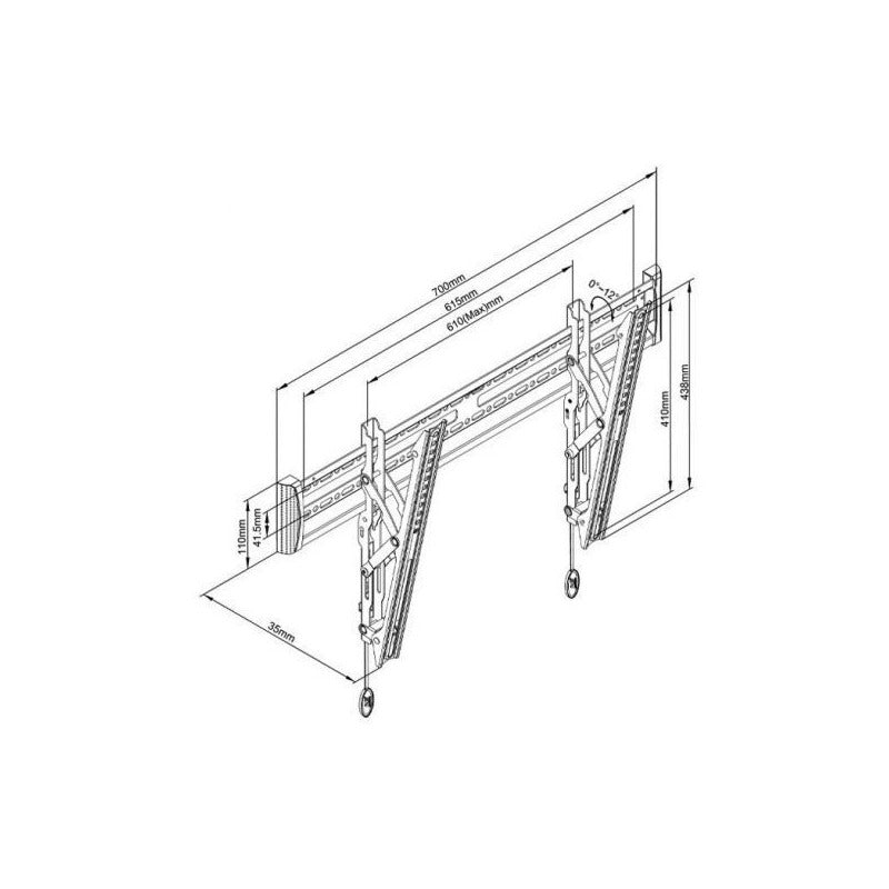 Soporte North Bayou Nbc3-t De Pared Para Tv/monitor De 40  A 65  Negro