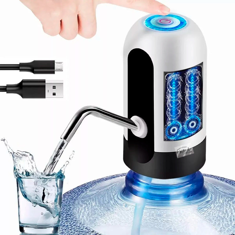 Dispensador De Agua Recargable Para Botellón Bomba Electrica Color Blanco