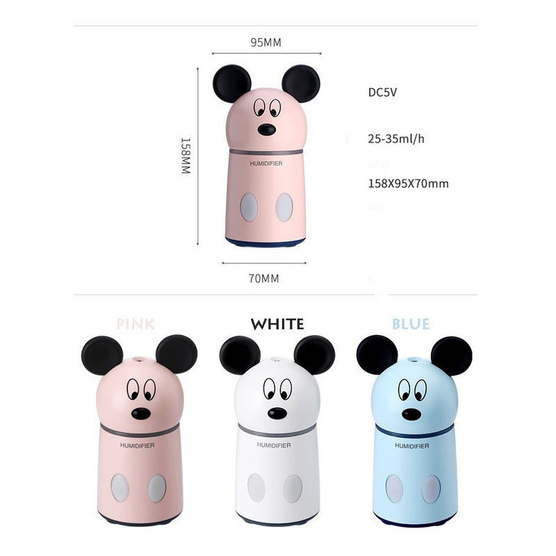 Humidificador Difusor Aromaterapia Usb Mickey Luz Led