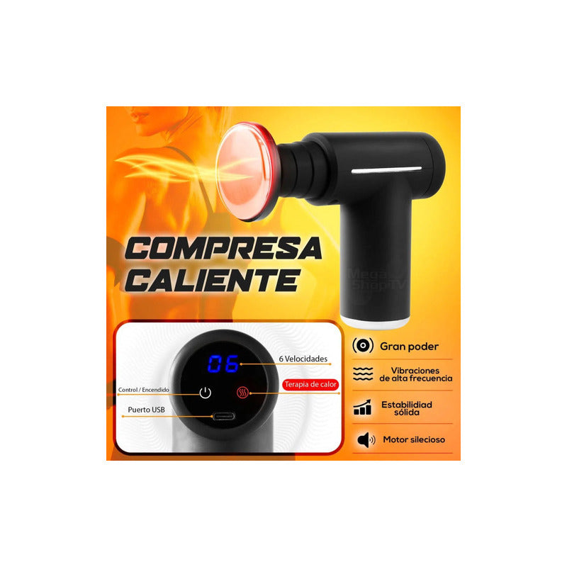 Massage Gun Masajeador Muscular Eléctrico Pistola Calor Frio Color Gun