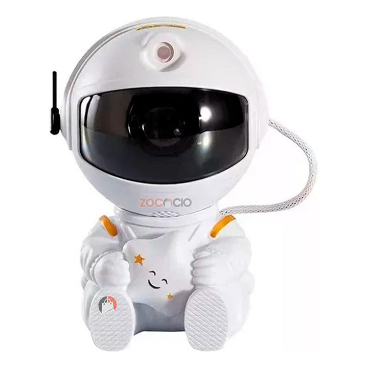 Lampara Astronauta Proyector De Galaxia Nebulosa Y Estrellas Estructura Blanco Pantalla Negro 110v