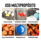 Escurridor De Platos Enrollable Cuadrado De Acero Color Gris