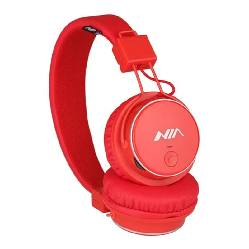 Audifono Bluetooth Nia Original X3 Micro, Sd Radio Rojos