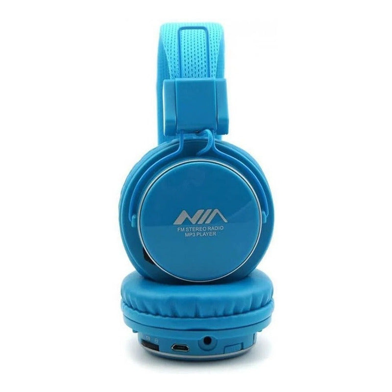 Audifono Bluetooth Nia Original X3 Micro, Sd Radio Azul