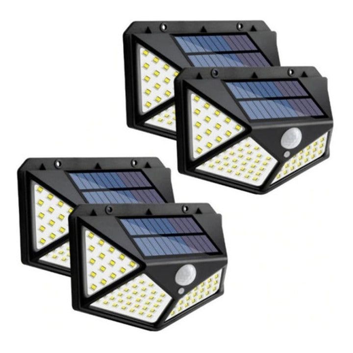 Lampara De Panel Solar Para Exteriores De 100 Led Sensor X2
