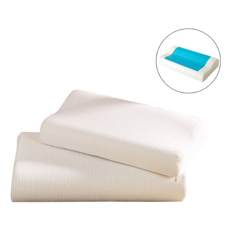 Almohada De Gel Ortopédica Coolpillow Restform Color Blanco/azul