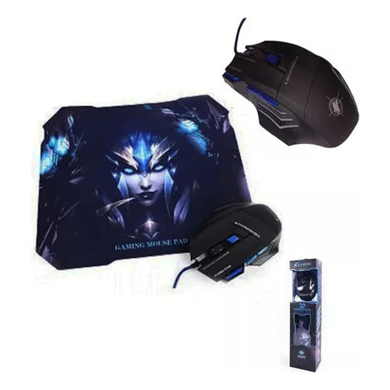 Mouse Gamer Keywin 7d 3200 Dpi + Pad Mouse