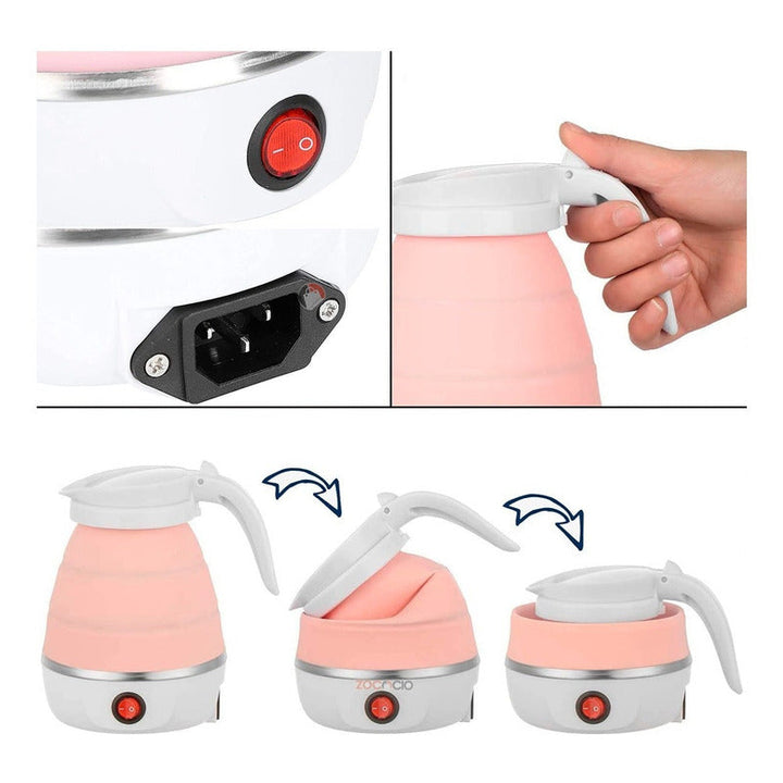 Calentador Eléctrico Plegable Portable Hervidor De Liquido Color Rosa Pálido 110v