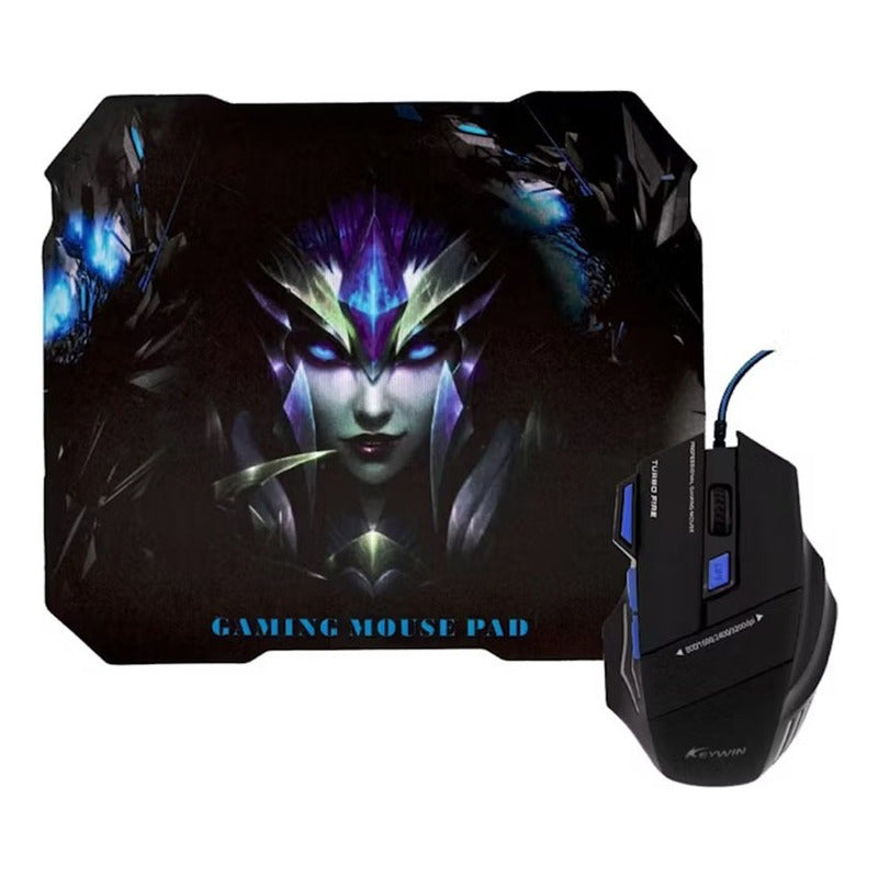 Mouse Gamer Keywin 7d 3200 Dpi + Pad Mouse