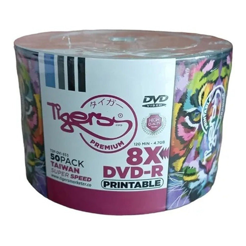 Dvd-r Virgen Tiger Imprimible - Unidad a $98900