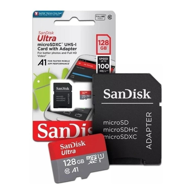 Tarjeta De Memoria  Sandisk Sdsquar-128g-gn6mn  Ultra Con Adaptador Sd 128gb