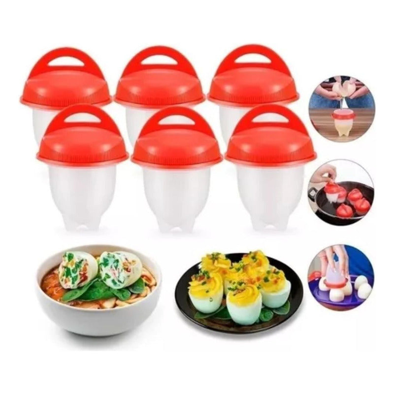 Moldes Cocinar Hervir Huevos Silicone Egg Boil X6 Unidades Color Segun Disponibilidad