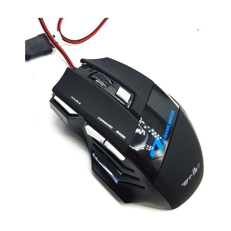 Mouse Gamer De Juego Weibo  X7 3200 Dpi Negro