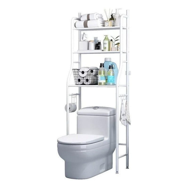 Organizador De Baño Estantería Mueble Ahorrador De Espacio 3 Color Blanco