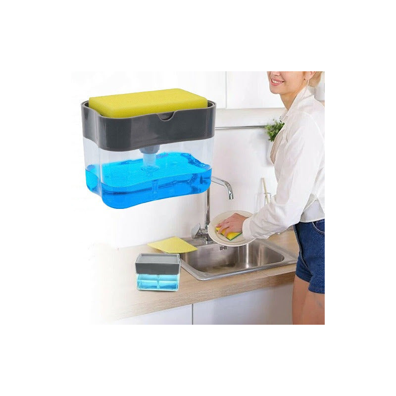 Dispensador De Jabon Líquido  + Esponja Para Ayudin - Cocina Color Referencial