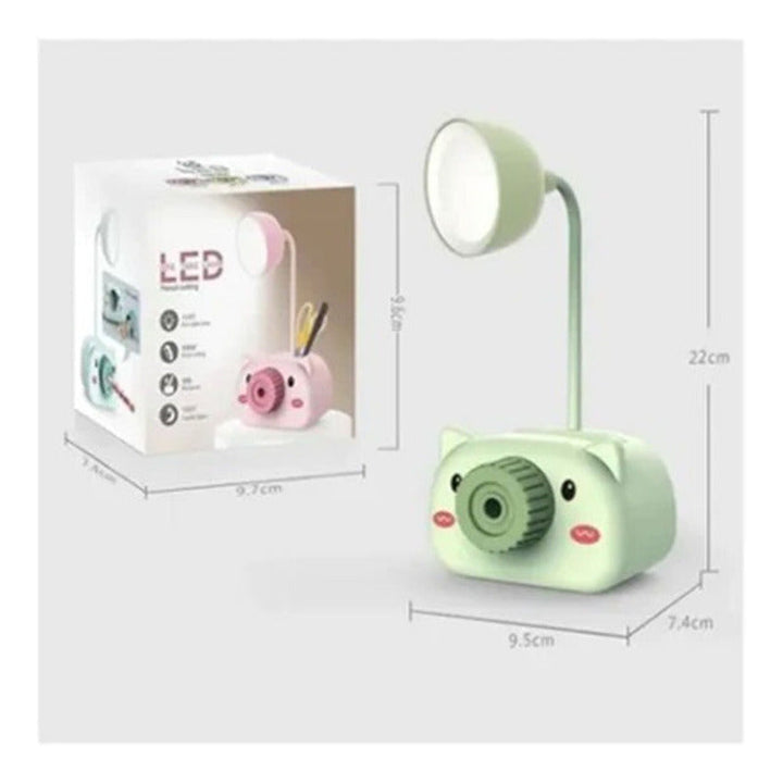 Lampara Led Escritorio Portátil Recargable Con Tajalápiz