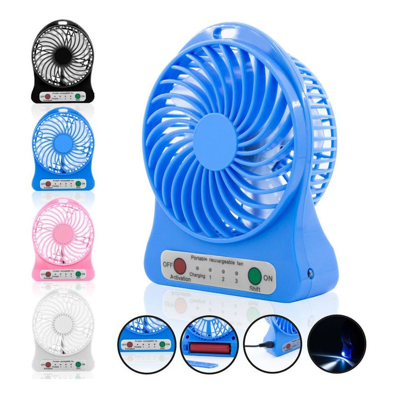 Mini Ventilador Portable De Mesa O De Playa Recargable Usb ®