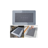 Alfombra De Baño Mágica Antideslizante Absorbente De Neopreno Gris Home