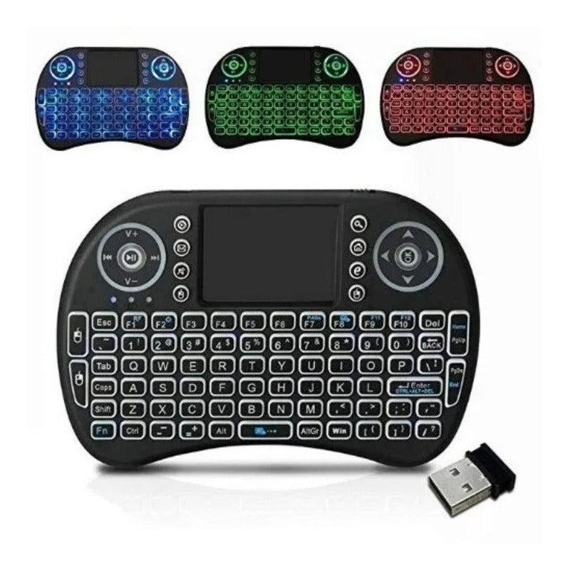 Mini Teclado Inalámbrico Android Smart Tv Iluminado Tvbox Co