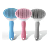 Cepillo Para Perros Y Gatos Con Expulsador De Pelo Color Rosa