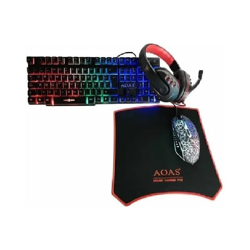 Combo Gamer Retroiluminado Encore Teclado + Mouse + Diadema