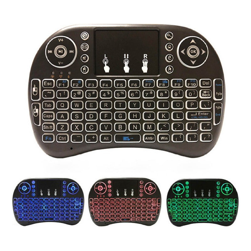 Mini Teclado Inalámbrico Android Smart Tv Iluminado Tvbox Co