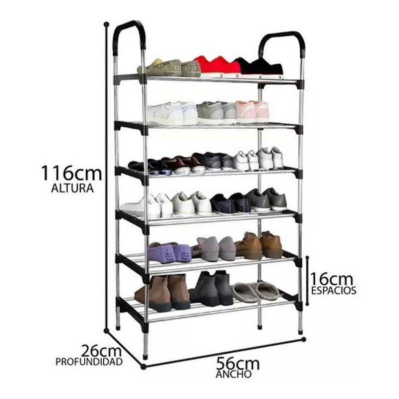 Organizador Zapatos Calzado 6 Niveles Estante Almacenamient