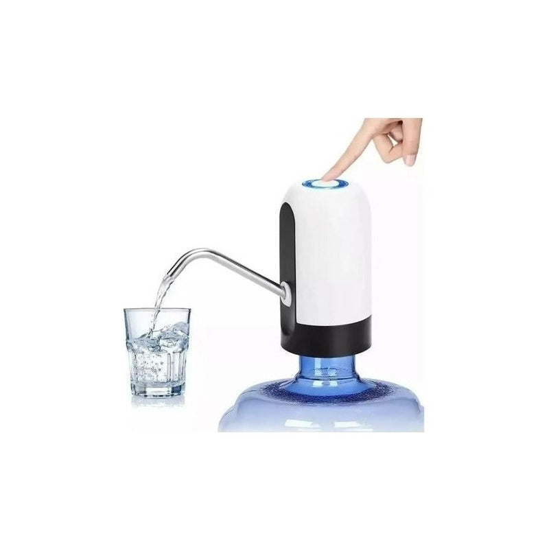 Dispensador De Agua Recargable Para Botellón Bomba Electrica Color Blanco