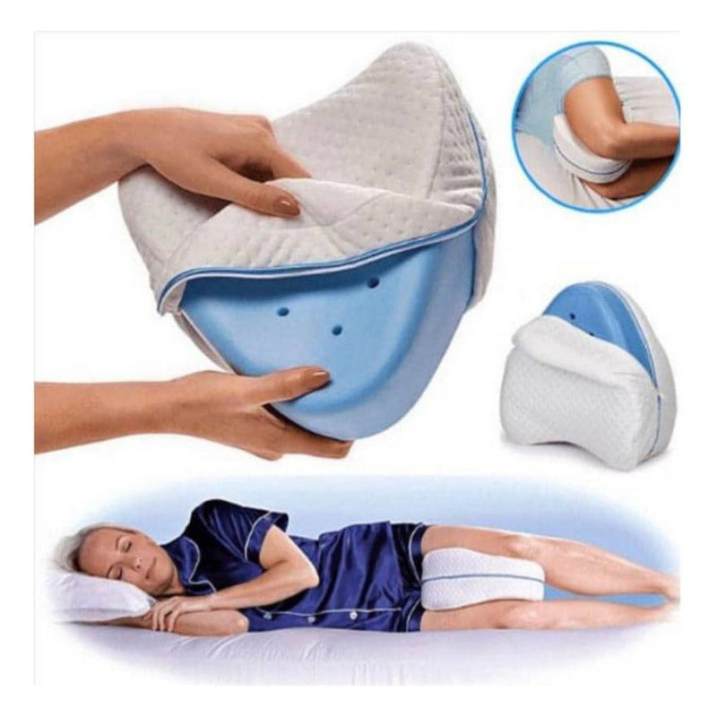 Almohada Para Piernas Rodillas Cojín Ortopédico Ergonómico Color Blanco