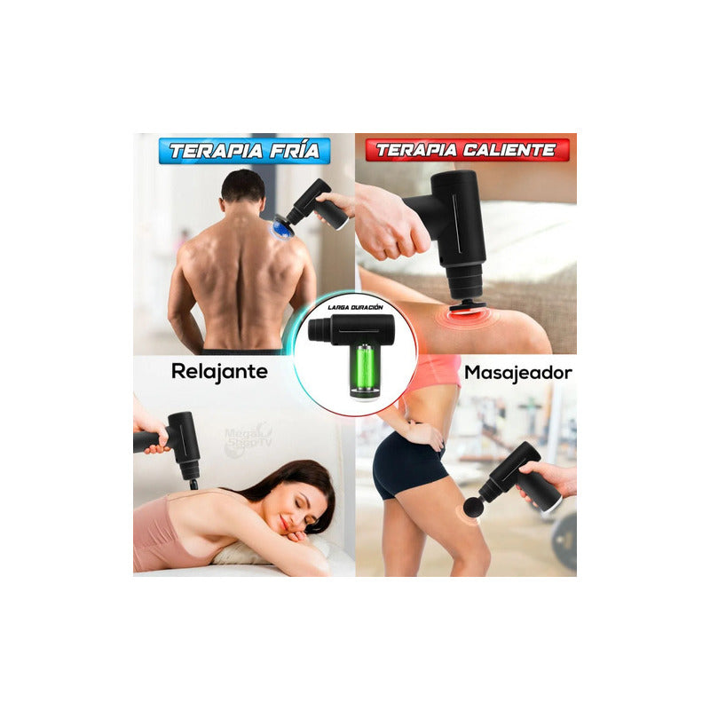 Massage Gun Masajeador Muscular Eléctrico Pistola Calor Frio Color Gun