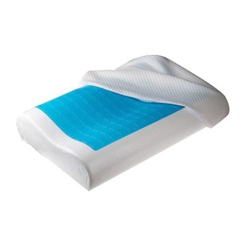 Almohada De Gel Ortopédica Coolpillow Restform Color Blanco/azul